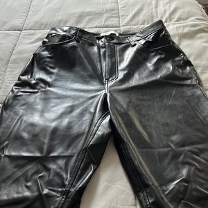 Faux leather Abercrombie pants